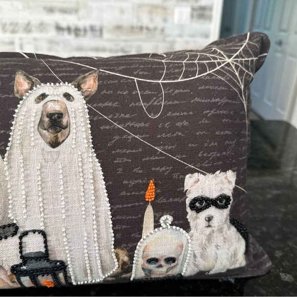 HalloweenDecorative Beaded Dog Pillow - Picture 3 of 7